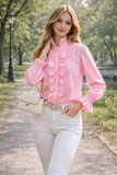 Romantische rose hemdblouse_