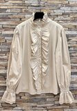 Romantische beige hemdblouse_