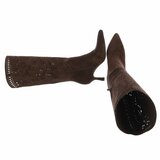 Hoge bruine suede western-biker laars Dania_