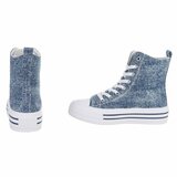 Jeans blauwe hoge textiel sneaker Daisy_