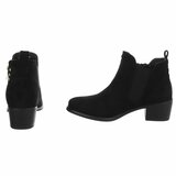 Bottines en daim noir Bodille avec découpes_