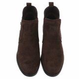 Bottines en daim marron Bodille avec découpes_