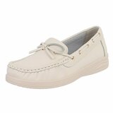 Beige mocassin Mindy met strikdetail_