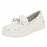 Witte mocassin Mindy met strikdetail_