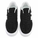 Zwarte lage sneaker met wedge zool Doris_