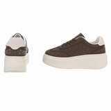 Baskets marron à semelle compensée Doris_