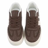 Baskets marron à semelle compensée Doris_