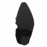 Bottes en suédine noir perforée avec boucle dorée Milou_