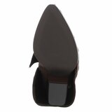 Bruine suède biker-western laars Cibella met decoratieve ringen_