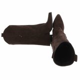 Bruine suède biker-western laars Cibella met decoratieve ringen_