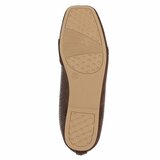 Coffee bruine elegante mocassin Cristina met gouden decoratie_