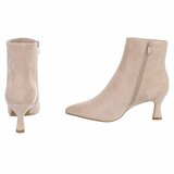 Beige daimen enkellaarsje Adiva_