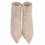 Beige daimen enkellaarsje Adiva_