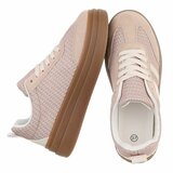 Sneakers plateforme vertes Clauvie avec détails beiges_