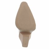 Beige suede cowboylaarzen met stiksels Clemencia_