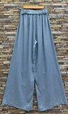 Licht blauwe palazzo broek in ultrasoft denim met strikceintuur_