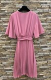 Korte oud rose cross heart plisse jurk _