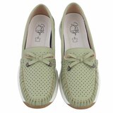 Groene comfort mocassins met strikdetail Cires_