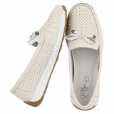 Mocassins confort beiges Cires avec détail nœud_