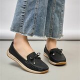 Zwarte comfort mocassins met strikdetail Cires_