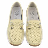 Gele comfort mocassins met strikdetail Cires_