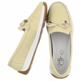 Gele comfort mocassins met strikdetail Cires_