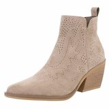 Kaki bruin daimen western-biker enkellaarsje Betsie   _