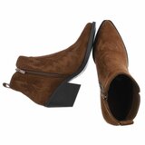 Licht bruin daimen western-biker enkellaarsje Betsie   _