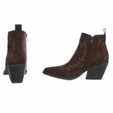 Bruin daimen western-biker enkellaarsje Betsie   _