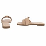 Mules femme Lydie kaki en suédine à brides croisées_