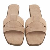 Mules femme Lydie kaki en suédine à brides croisées_