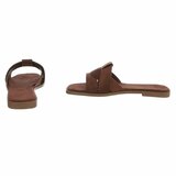 Mules femme Lydie marron en suédine à brides croisées_