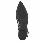 Zwarte slingback pumps Raphaele met transparant mesh en lage hak_