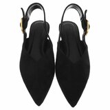 Zwarte suède slingback pumps Celeste met gesp – elegant & comfortabel_