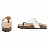 Tongs blanches Karin avec boucle et semelle confortable_