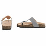 Tongs grises Karin avec boucle et semelle confortable_