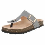 Tongs grises Karin avec boucle et semelle confortable_