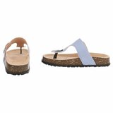 Tongs bleues Karin avec boucle et semelle confortable_