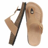 Tongs kaki Karin avec boucle et semelle confortable_