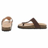 Tongs marron Karin avec boucle et semelle confortable_