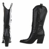 Hoge Westernlaarzen Cerile-Zwart_