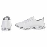 Witte luxe sneakers Pauline met grijs-zwarte accenten_