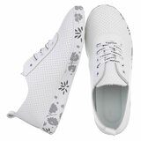 Witte luxe sneakers Pauline met grijs-zwarte accenten_