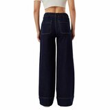 Donkerblauwe wide leg jeans met elastische taille – relaxed & trendy_