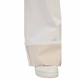 Licht beige wide-leg jeans met subtiele flare_