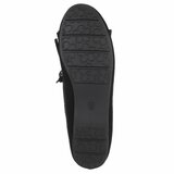 Zwarte suède loafers Censi met franjes en strikdetail_