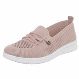 Roze instappers Chanika met sleehak – gebreide dames sneakers_