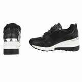 Zwarte sneakers met sleehak Suzanna_