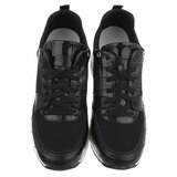 Zwarte sneakers met sleehak Suzanna_