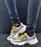 Baskets gris-jaune Zita_